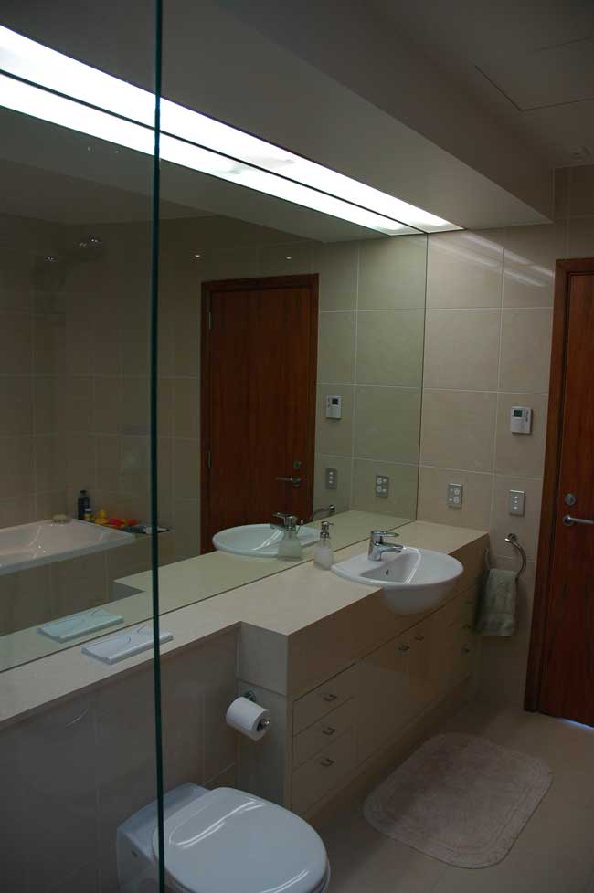 Guest Bathroom, Semple House Penthouse, Wellington, New
Zealand Guest Bathroom View. Residential,
New Penthouse Home. Photograph by Frederick
Clifford Gibson