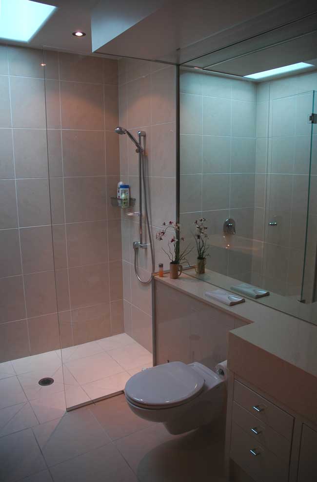 Guest Bathroom, Semple House Penthouse, Wellington, New
Zealand Guest Bathroom View. Residential,
New Penthouse Home. Photograph by Frederick
Clifford Gibson