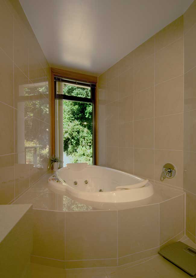 Master Bathroom, Semple House Penthouse, Wellington, New
Zealand Master Bathroom View. Residential,
New Penthouse Home. Photograph by John Veltri
