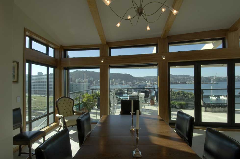 Dinnig Room, Semple House Penthouse, Wellington, New
Zealand Dining Room View. Residential,
New Penthouse Home. Photograph by John Veltri
