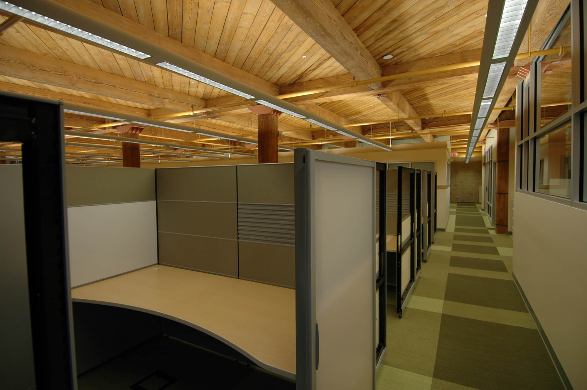 View of open office. Commercial, Interiors,
                        Tenant Improvement