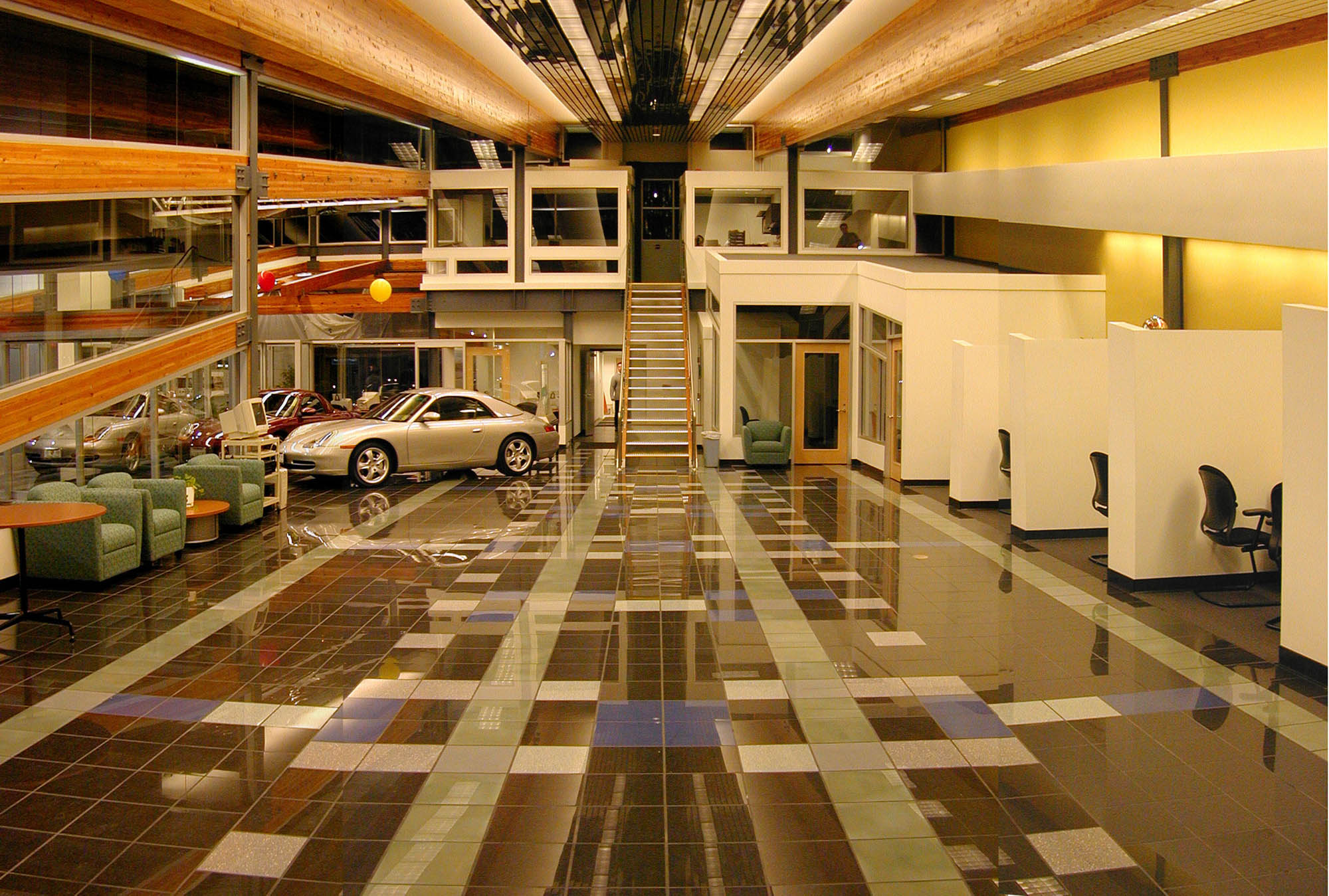 View of Sales Floor. Commercial, Interiors,
                         Auto Showroom addition and remodel